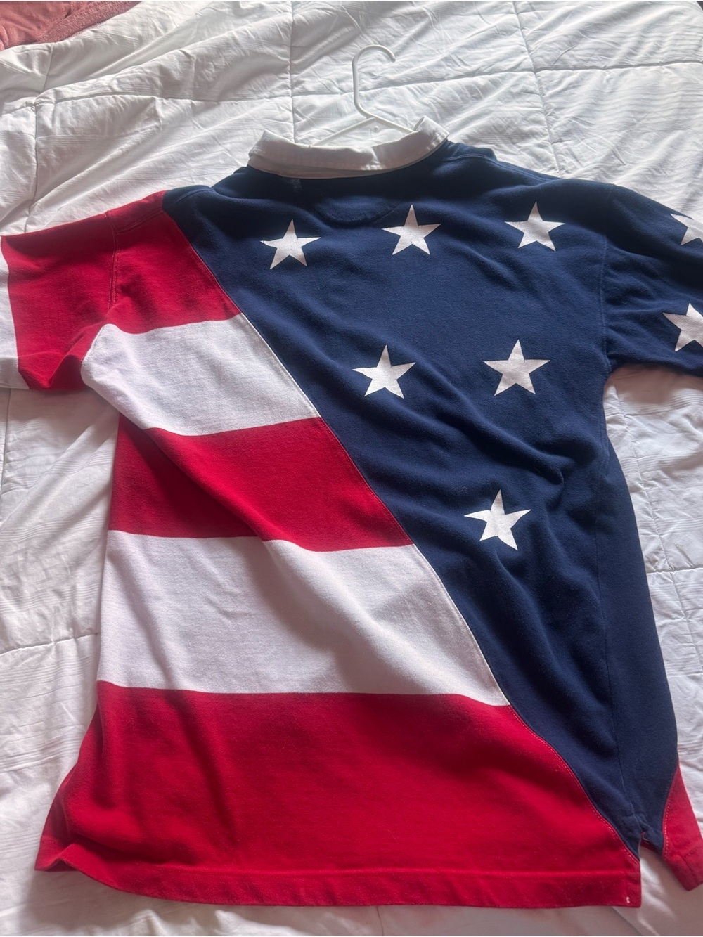 Britches American Flag Men’s Rugby Shirt - Stars & Stripes size XL Cotton - Picture 6 of 6